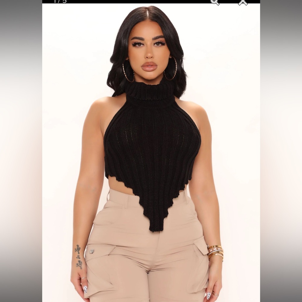 Fashion nova living it up sweater top NWT M